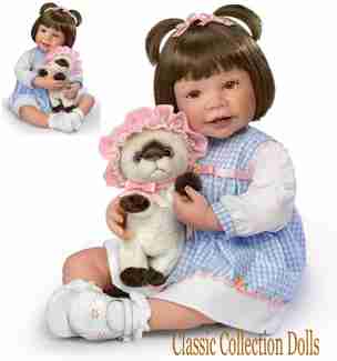 Emma And Baby Boots Lifelike Child Doll from Ashton Drake