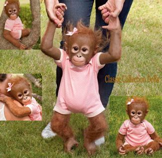 Annabelle Hugs Monkey Doll from Ashton Drake