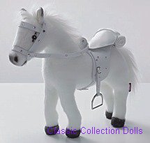 Horse, Saddle And Bridle, White Colour With 3 Sounds 34 01485 